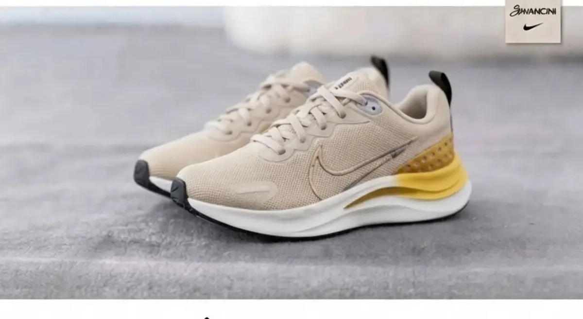 Nike bege e amarelo